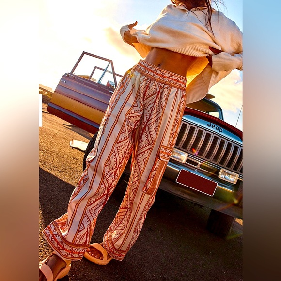 Free People-Visionary Printed Pants - Picture 3 of 9